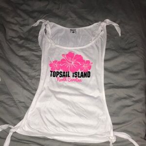 Exist White and Pink Floral Tank Top
